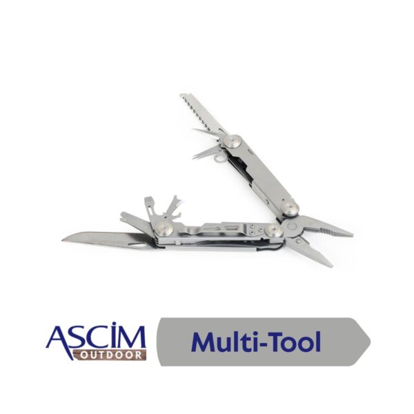 Ascim Outdoor 9 Fonksiyonlu Çok Amaçlı Pense (Multi-Tool) – 420J2 Paslanmaz Çelik
